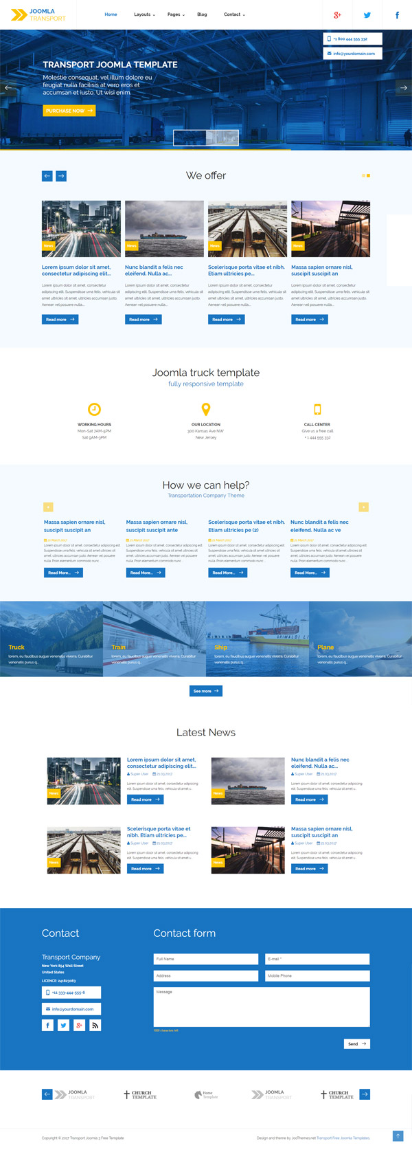 Joothemes Transport Joomla Template